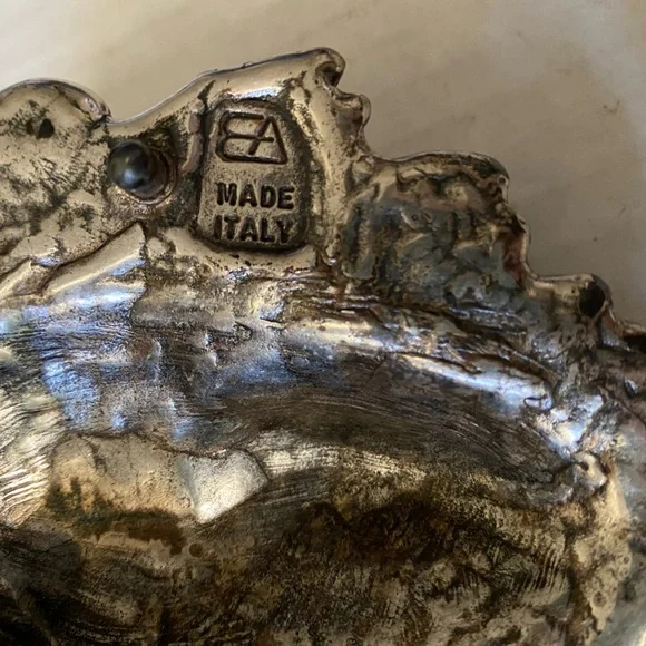 VINTAGE Silver Metal Lion's Head Belt Buckle with Belt Size 34 - Picture 6 of 16